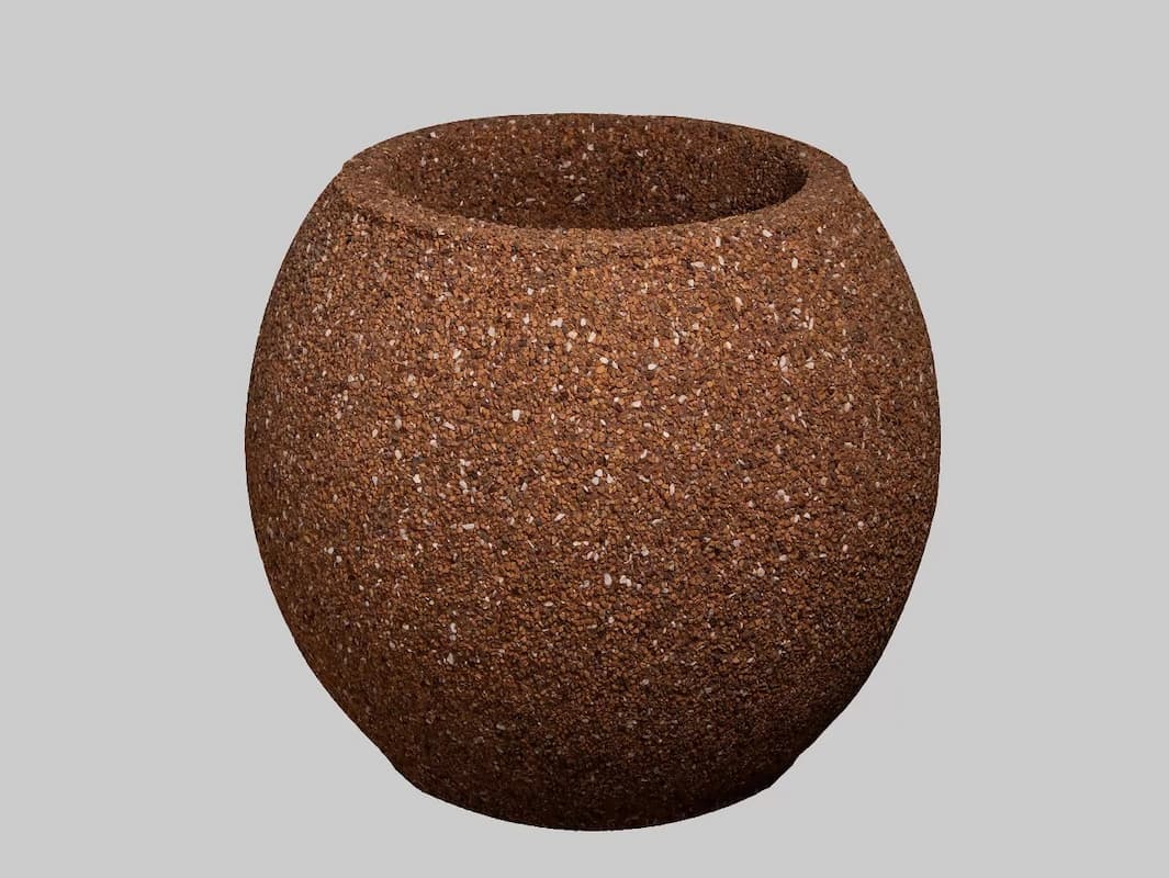 vaza betonnaya shar natur terrakot